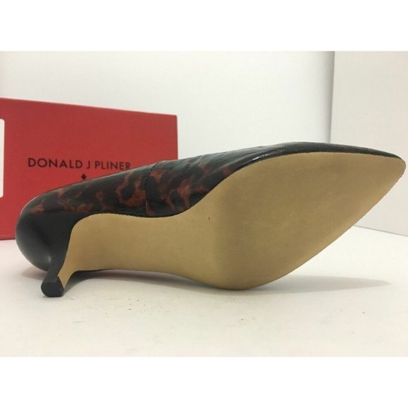 Donald J Pliner Gali Printed Pointed Toe Heel Pump Black Patent Leather US 8 - Picture 12 of 12